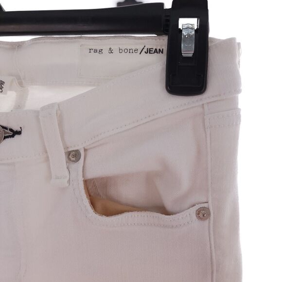rag & bone Women's Mid Rise White Capri Jeans Sz 27 Stretch W1526O545WWH - Picture 4 of 16
